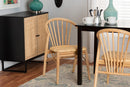 Karla Natural Brown and Rattan Dining Chair Baxton