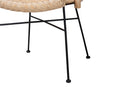 Sarita Natural Brown Rattan and Black Metal Dining Chair Baxton