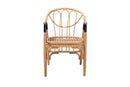 Leland Natural Brown Rattan Dining Chair Baxton