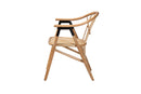 Leland Natural Brown Rattan Dining Chair Baxton