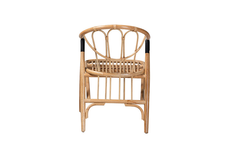 Leland Natural Brown Rattan Dining Chair Baxton
