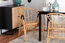 Leland Natural Brown Rattan Dining Chair Baxton