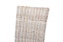 Veronique Rustic Whitewashed Rattan and Natural Brown Dining Chair Baxton