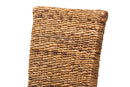 Veronique Rustic Natural Seagrass and Brown Dining Chair Baxton