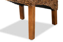 Veronique Rustic Natural Seagrass and Brown Dining Chair Baxton