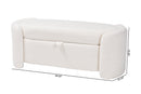 Gemma Ivory Boucle Upholstered Storage Bench Baxton