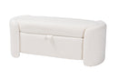 Gemma Ivory Boucle Upholstered Storage Bench Baxton
