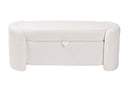 Gemma Ivory Boucle Upholstered Storage Bench Baxton