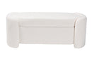 Gemma Ivory Boucle Upholstered Storage Bench Baxton
