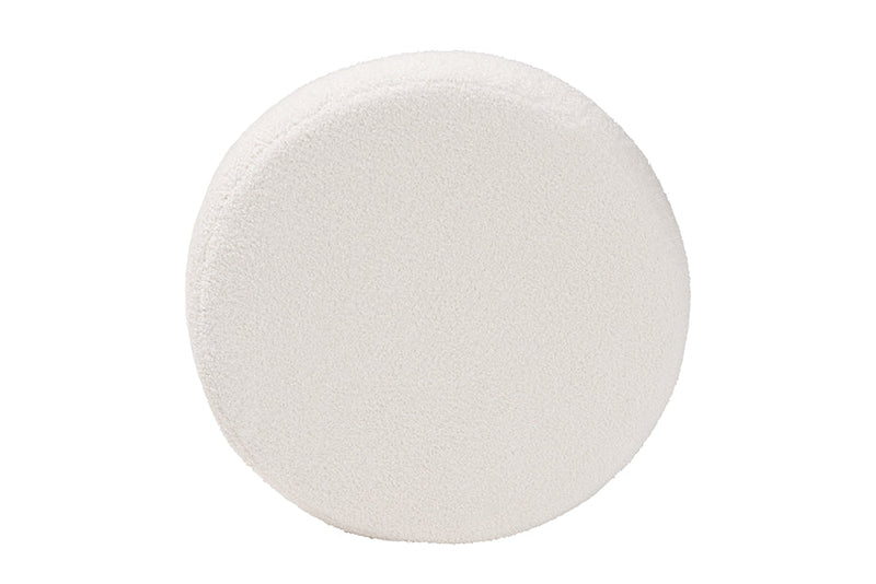 Parcenet Ivory Boucle Upholstered Storage Ottoman Baxton