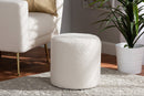 Josephine Ivory Boucle Upholstered Ottoman Baxton