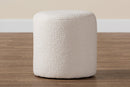 Josephine Ivory Boucle Upholstered Ottoman Baxton
