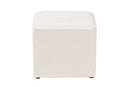Walsh Ivory Boucle Upholstered Ottoman Baxton