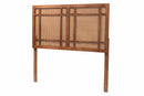 Hasana Ash Walnut King Size Headboard w/Rattan Baxton