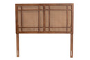 Hasana Ash Walnut King Size Headboard w/Rattan Baxton