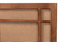 Hasana Ash Walnut King Size Headboard w/Rattan Baxton