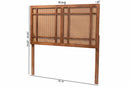 Hasana Ash Walnut King Size Headboard w/Rattan Baxton