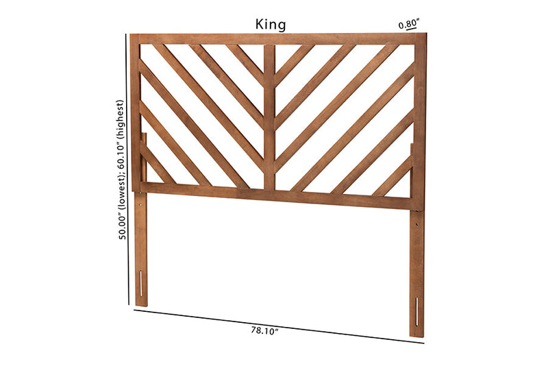 Magni Ash Walnut Queen Size Headboard Baxton