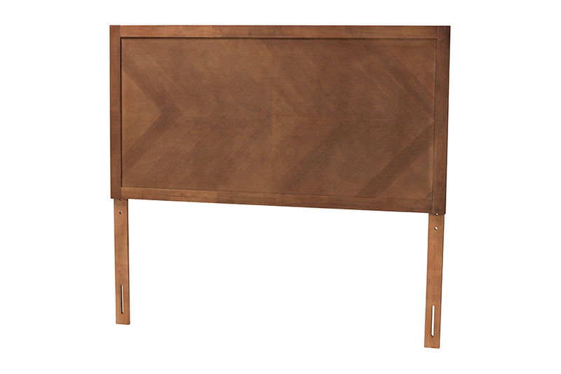 Himari Classic and Traditional Ash Walnut Finished Wood Queen Size Headboard