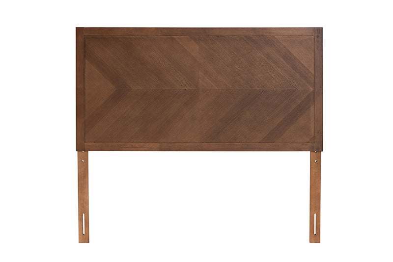 Himari Classic and Traditional Ash Walnut Finished Wood Queen Size Headboard