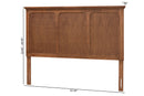 Zanetta Ash Walnut Queen Size Headboard Baxton