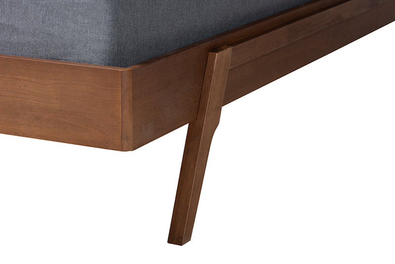 Grant Ash Walnut Queen Size Bed Baxton