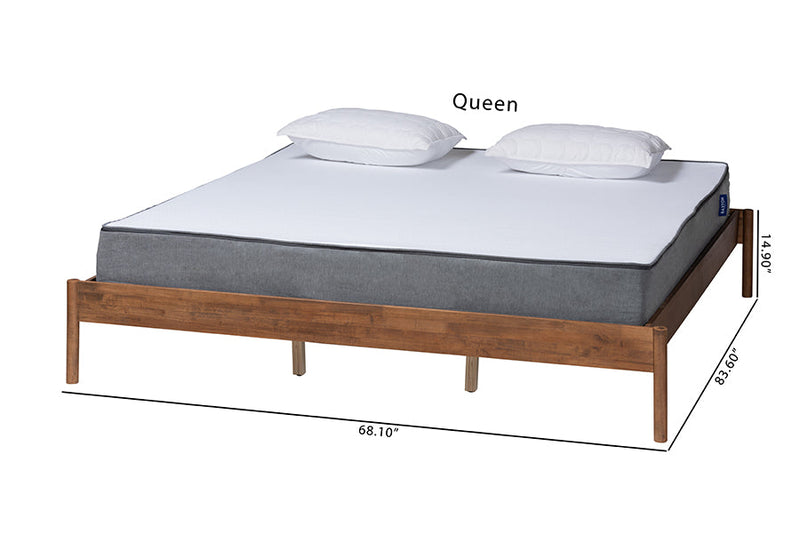 Riordan Ash Walnut Queen Size Bed Baxton