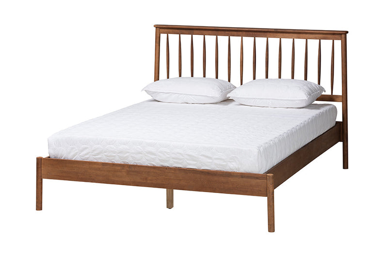 Riordan Walnut Brown Queen Size Bed Baxton