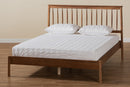 Riordan Walnut Brown Queen Size Bed Baxton
