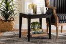 Julie Black Finished Bayur Wood End Table Baxton