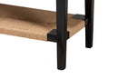Julie Black Finished Bayur Wood 1-Drawer Console Table Baxton