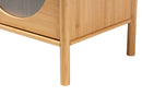 Dameka Natural Brown Bamboo Wood 2-Drawer End Table Baxton