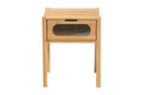 Dameka Natural Brown Bamboo Wood 1-Drawer End Table Baxton