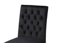 Dayana Black Velvet Fabric and Gold Metal 2Pc Dining Chair Set Baxton