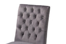 Dayana Gray Velvet Fabric and Silver Metal 2Pc Dining Chair Set Baxton