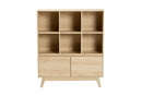 Chandler Japandi Oak Brown Bookshelf Baxton