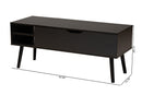 Eiko Modern Two-Tone Black and Espresso Brown Coffee Table Baxton