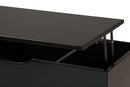 Eiko Modern Two-Tone Black and Espresso Brown Coffee Table Baxton