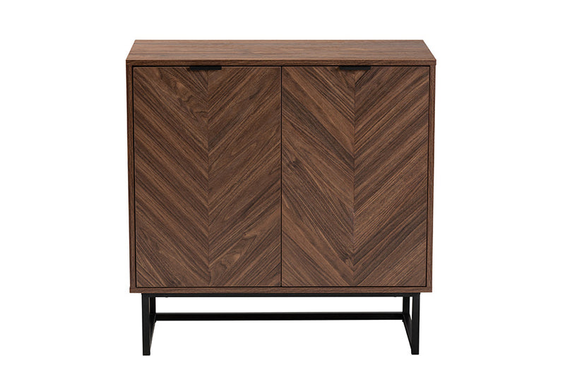 Mandell Modern Walnut Brown Storage Cabinet Baxton