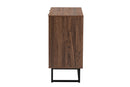 Mandell Modern Walnut Brown Storage Cabinet Baxton