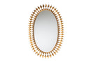 Eris Modern Antique Goldleaf Metal Accent Wall Mirror Baxton