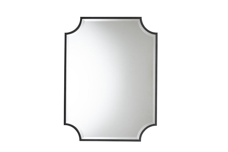 Erion Modern Black Finished Metal Accent Wall Mirror