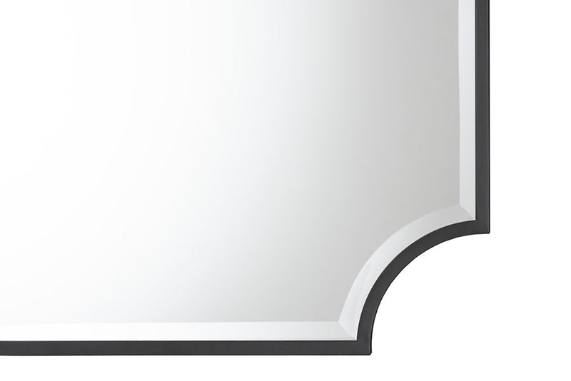 Erion Modern Black Finished Metal Accent Wall Mirror Baxton