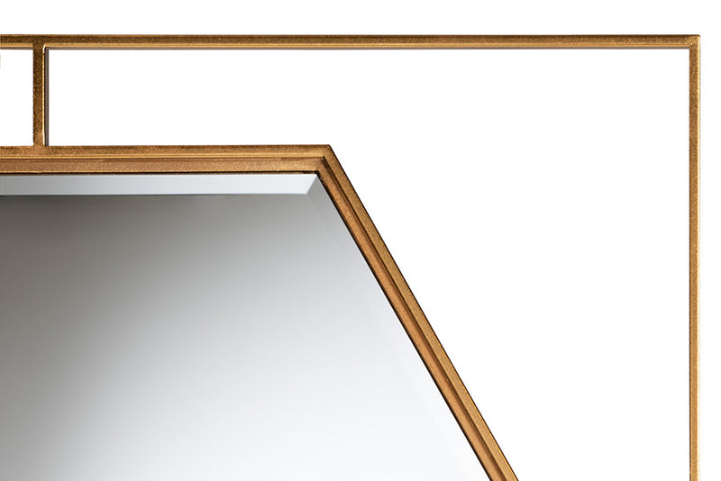 Caelia Modern Antique Goldleaf Metal Accent Wall Mirror Baxton