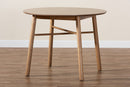 Talli French Oak Brown Finished Rubberwood Dining Table Baxton