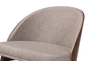Tugera Gray Fabric and Walnut Brown 2Pc Accent Chair Set Baxton