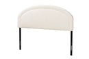 Brigitte Modern Cream Boucle Fabric Queen Size Headboard Baxton