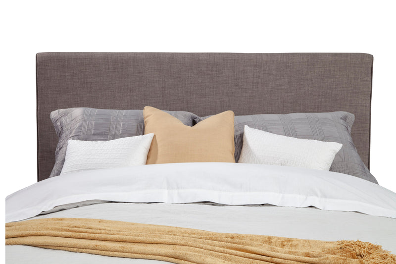 Lyra Standard King Upholstered Platform Bed, Dark Grey Alpine