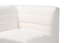 Linn Modern White Boucle Fabric 5-Piece Modular Sectional Sofa Baxton