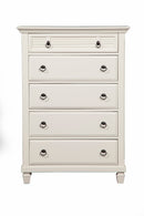Prairie 5 Drawer Chest, White Alpine